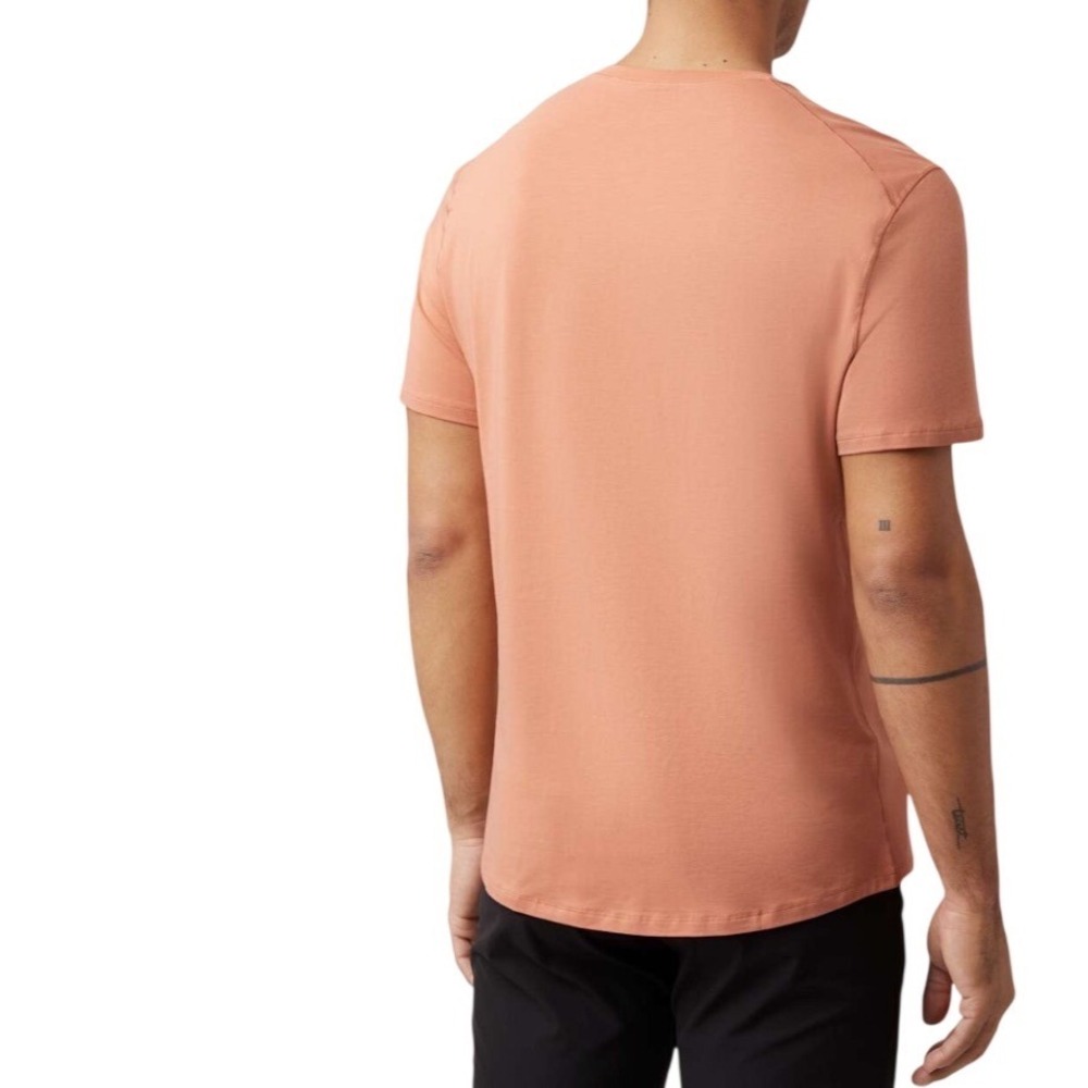 Lululemon 5 Year Basic Short Sleeve Henley Sedona Sunset Cotton Stretch Gorpcore - Picture 6 of 7